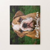 Einfache moderne Foto Familie Haustiere Kinder Per Puzzle (Vertikal)