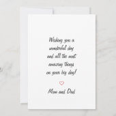 Einfache, moderne Foto Geburtstagskarte (Rückseite)