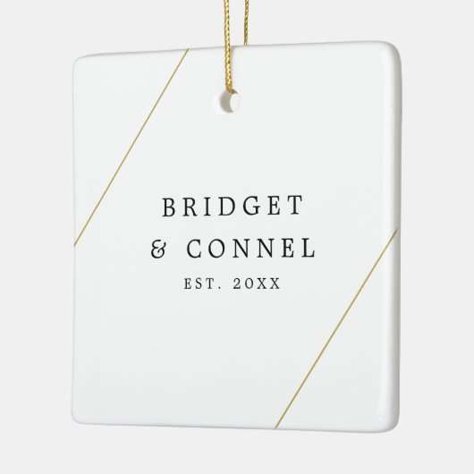 Einfache moderne Foto Geometric Gold neu Keramikornament (Links)