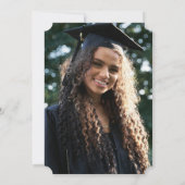 Einfache moderne Foto Graduierungspartei Einladung (Rückseite)