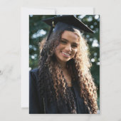 Einfache moderne Foto Graduierungspartei Einladung (Rückseite)