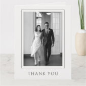 Einfache moderne Foto-Hochzeit Danke (Vorderseite)