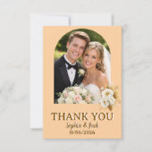 Einfache moderne Foto-Hochzeit Danke (Vorderseite)