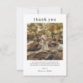Einfache moderne Foto Hochzeit Dankeschön Karte (Vorderseite)