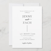 Einfache moderne Foto-Hochzeit Einladung (Vorderseite)