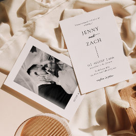 Einfache moderne Foto-Hochzeit Einladung