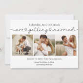 Einfache moderne Foto-Hochzeit Save The Date (Rückseite)