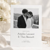 Einfache moderne Foto-Hochzeit - Save-the-Date Save The Date
