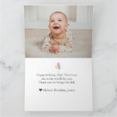 Einfache, moderne Foto-Kollektion des Vaters Karte (Innenseite)