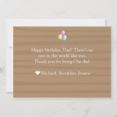 Einfache, moderne Foto-Kollektion des Vaters Karte (Rückseite)