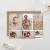 Einfache, moderne Foto-Kollektion des Vaters Karte (Vorderseite/Rückseite Beispiel)