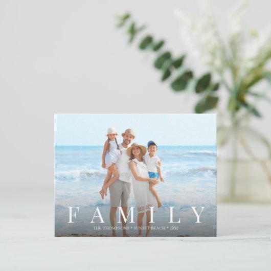 Einfache moderne Foto Minimalistische Individualit Postkarte (Stehend Vorderseite)