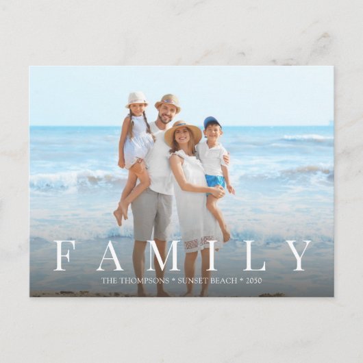 Einfache moderne Foto Minimalistische Individualit Postkarte (Vorderseite)