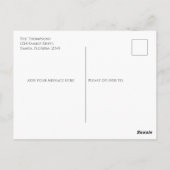 Einfache moderne Foto Minimalistische Individualit Postkarte (Rückseite)