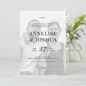 Einfache, moderne Foto-Overlay-Einladung Einladung (Stehend Vorderseite)