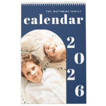 Einfache, moderne Foto-Planer-Kalender