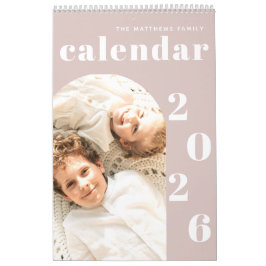 Einfache, moderne Foto-Planer-Kalender Kalender