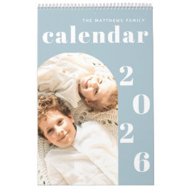 Einfache, moderne Foto-Planer-Kalender Kalender