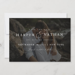 Einfache moderne Foto-QR-Code-Hochzeit Save The Date
