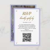 Einfache moderne Foto QR Code Hochzeitskarte RSVP Karte (Vorne/Hinten)