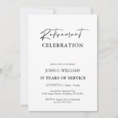 Einfache, moderne Foto-Rente Einladung (Vorderseite)