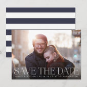 Einfache moderne Foto-Save the Date-Karte Save The Date (Vorne/Hinten)