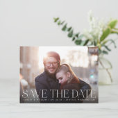 Einfache moderne Foto-Save the Date-Karte Save The Date (Stehend Vorderseite)