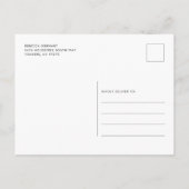 Einfache moderne Foto Script Abschluss Ankündigungspostkarte (Rückseite)