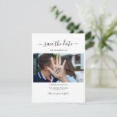 Einfache moderne Foto-Skripte Save the Date (Stehend Vorderseite)