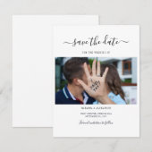 Einfache moderne Foto-Skripte Save the Date (Vorne/Hinten)