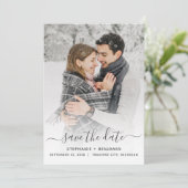 Einfache moderne Foto-Skripte Save the Date (Stehend Vorderseite)