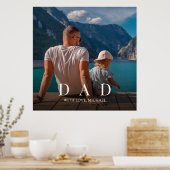 Einfache moderne Foto Vater Familie Minimalistisch Poster (Küche)