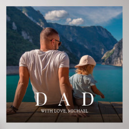 Einfache moderne Foto Vater Familie Minimalistisch Poster