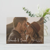 Einfache, moderne Foto-Vorlage Save the Date (Stehend Vorderseite)