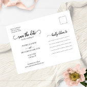 Einfache, moderne Fotocollage-Hochzeit spart das D Postkarte