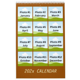 Einfache moderne FotoCollage Minimalistisch Custom Kalender