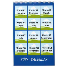 Einfache moderne FotoCollage Minimalistisch Custom Kalender