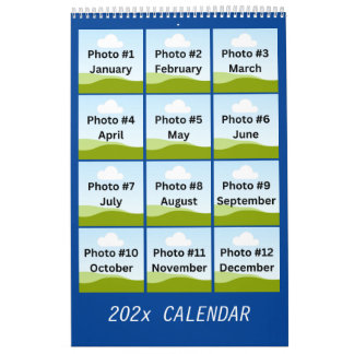 Einfache moderne FotoCollage Minimalistisch Custom Kalender
