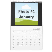 Einfache moderne FotoCollage Minimalistisch Custom Kalender (Jan 2027)