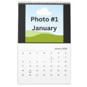 Einfache moderne FotoCollage Minimalistisch Custom Kalender (Jan 2026)