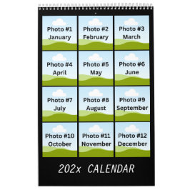 Einfache moderne FotoCollage Minimalistisch Custom Kalender