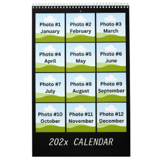 Einfache moderne FotoCollage Minimalistisch Custom Kalender