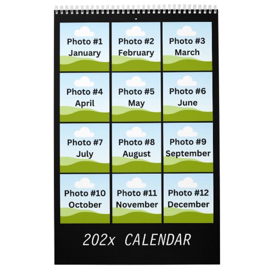 Einfache moderne FotoCollage Minimalistisch Custom Kalender (Titelbild)