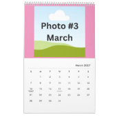 Einfache, moderne FotoCollage Minimalistisch kunde Kalender (Mär 2027)
