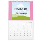 Einfache, moderne FotoCollage Minimalistisch kunde Kalender (Jan 2026)