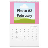 Einfache, moderne FotoCollage Minimalistisch kunde Kalender (Feb 2026)