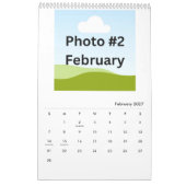 Einfache, moderne FotoCollage Minimalistisch kunde Kalender (Feb 2027)