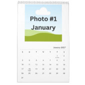 Einfache, moderne FotoCollage Minimalistisch kunde Kalender (Jan 2027)