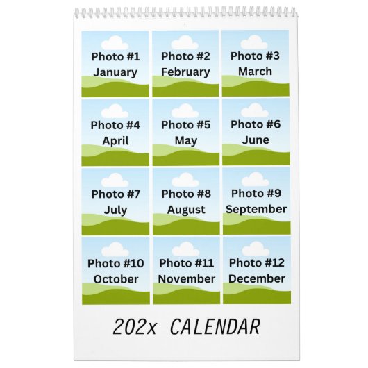 Einfache, moderne FotoCollage Minimalistisch kunde Kalender (Titelbild)