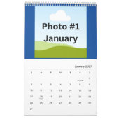 Einfache, moderne FotoCollage Minimalistisch kunde Kalender (Jan 2027)